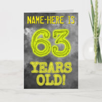 Spooky glühende Aura Look "63 JAHRE ALT!" + Name