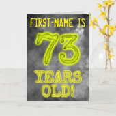 Spooky glühende Aura Look "73 JAHRE ALT!" + Name Karte (Gelbe Blume)