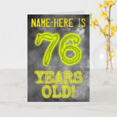 Spooky glühende Aura Look "76 JAHRE ALT!" + Name Karte (Gelbe Blume)