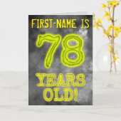 Spooky glühende Aura Look "78 JAHRE ALT!" + Name Karte (Gelbe Blume)