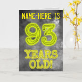Spooky glühende Aura Look "93 JAHRE ALT!" + Name Karte (Gelbe Blume)