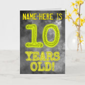 Spooky glühende Aura sehen "10 JAHRE ALT!" + Name Karte (Gelbe Blume)