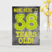 Spooky glühende Aura sehen "38 JAHRE ALT!" + Name Karte (Gelbe Blume)