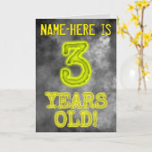 Spooky glühende Aura sehen "3 JAHRE ALT!" + Name Karte (Gelbe Blume)