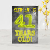 Spooky glühende Aura sehen "41 JAHRE ALT!" + Name Karte (Gelbe Blume)