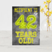 Spooky glühende Aura sehen "42 JAHRE ALT!" + Name Karte (Gelbe Blume)