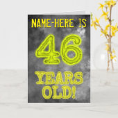 Spooky glühende Aura sehen "46 JAHRE ALT!" + Name Karte (Gelbe Blume)