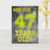 Spooky glühende Aura sehen "47 JAHRE ALT!" + Name Karte (Gelbe Blume)