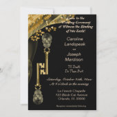 Spooky Gold Skulls Halloween Hochzeit Einladung (Vorderseite)