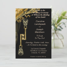 Spooky Gold Skulls Halloween Hochzeit