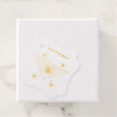 Spooky Gold Spiders im dreieckigen Web Grau Geschenkanhänger (Mit Box)