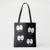 Spooky Googy Eye Modern Monogram Custom Halloween Tasche (Vorderseite)