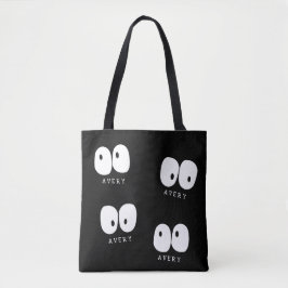 Spooky Googy Eye Modern Monogram Custom Halloween Tasche