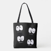 Spooky Googy Eye Modern Monogram Custom Halloween Tasche (Rückseite)