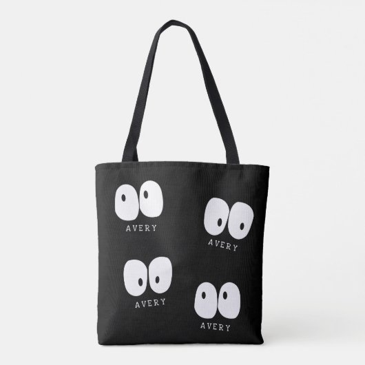Spooky Googy Eye Modern Monogram Custom Halloween Tasche (Rückseite)