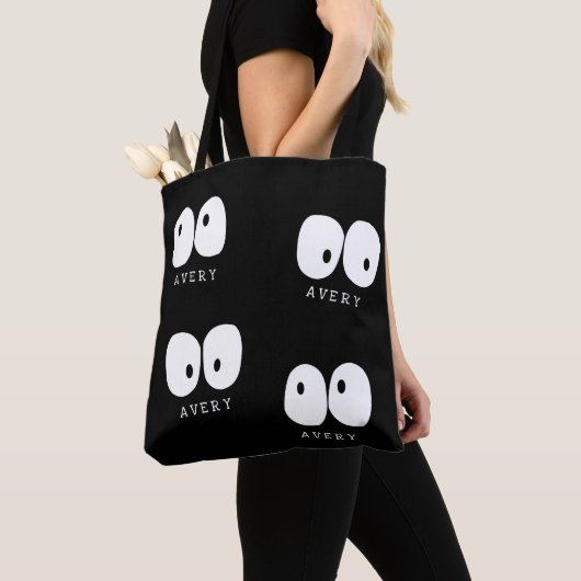 Spooky Googy Eye Modern Monogram Custom Halloween Tasche (Von Nahem)