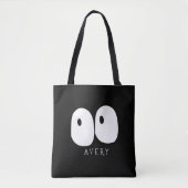 Spooky Googy Eye Modern Monogram Custom Halloween Tasche (Vorderseite)