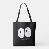 Spooky Googy Eye Modern Monogram Custom Halloween Tasche (Rückseite)