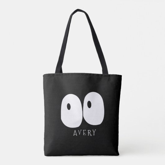 Spooky Googy Eye Modern Monogram Custom Halloween Tasche (Rückseite)