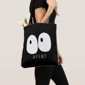 Spooky Googy Eye Modern Monogram Custom Halloween Tasche (Von Nahem)