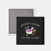 Spooky Goose auf der Loose Witch Pumpkin Hall Magnet (Vorderseite/Rückseite)
