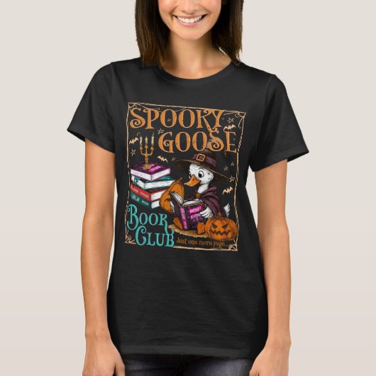 Spooky Goose Book Club Funny Shirt (Vorderseite)
