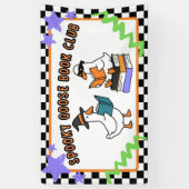 Spooky Goose Book Club School Library Classroom Banner (Vertikal)