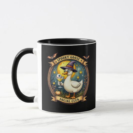 Spooky Goose Halloween Ilustration Graphic Tasse (Links)