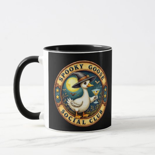 Spooky Goose Halloween Ilustration Graphic Tasse (Links)