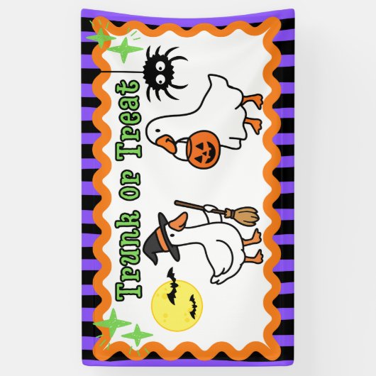 Spooky Goose Halloween Trunk or Treat Banner Sign (Vertikal)
