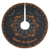 Spooky Goth Halloween Treppenhaus Polyester Weihnachtsbaumdecke (Vorderseite)
