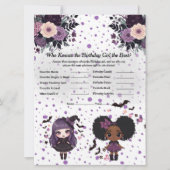 Spooky Gothday Girl Trivia Spielkarte Feiertagskarte (Vorderseite)