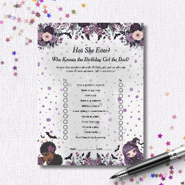 Spooky Gothday Mädchen hat sie je Spielkarte Feiertagskarte