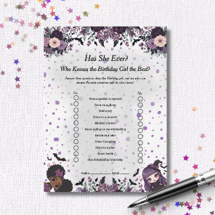 Spooky Gothday Mädchen hat sie je Spielkarte Feiertagskarte