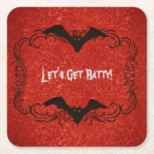 Spooky Gothic Bats Halloween-Party Rechteckiger Pappuntersetzer