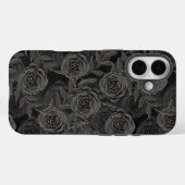 SPOOKY GOTHIC BLACK & GOLD HALLOWEWEEN BLUME Case-Mate iPhone HÜLLE (Rückseite (Horizontal))