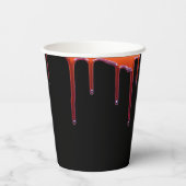 Spooky Gothic Blood Tropfen Halloween Pappbecher (Rückseite)