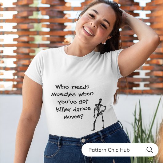 Spooky Gothic Dancing Skeletons Funny Halloween T-Shirt