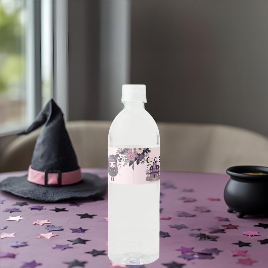Spooky gothic Geburtstagsmädchen Wasserflaschenetikett