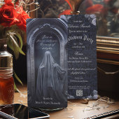 Spooky Gothic Ghost QR Code Erwachsene Halloween-P Einladung