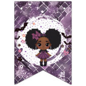 Spooky Gothic Girl nach dem Puff Happy Birthday Wimpelkette (Erste Fahne)