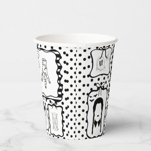 Spooky Gothic Halloween Paper Cups Pappbecher (Rechts)