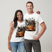 Spooky 💩 Gothic Halloween 🦇 Pumpkin 🎃 Patch T-Shirt (Unisex)