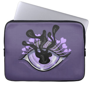 Spooky Gothic Lila Eye Halloween Art Laptopschutzhülle