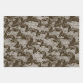 Spooky Gothic Raven in Vollmond Adult Halloween Geschenkpapier Set (Vorderseite)