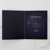 Spooky Gothic Raven in Vollmond Adult Halloween Karte (Innenseite)