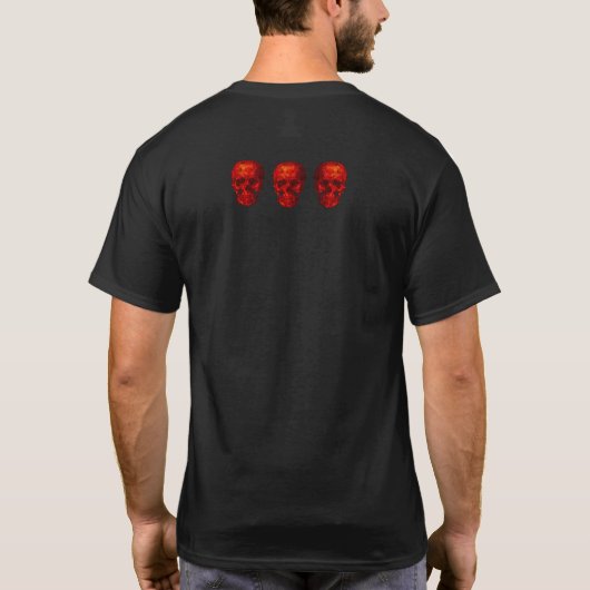 Spooky Gothic Red Skull T-Shirt (Rückseite)