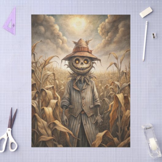 Spooky Gothic Scarecrow Fantasy  Seidenpapier (Basteln)
