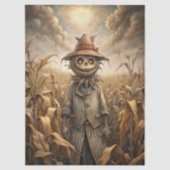 Spooky Gothic Scarecrow Fantasy Seidenpapier (Vorderseite)
