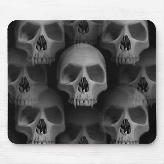 Spooky-Gothic-Schädel Mousepad (Vorne)